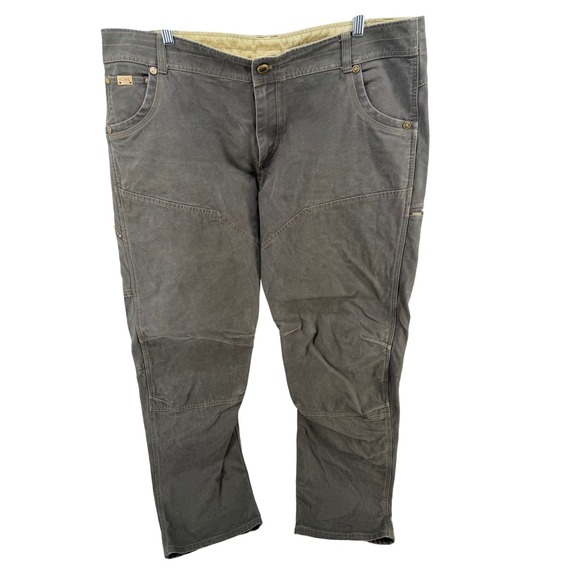 Kuhl Other - KUHL The Law‎ Mens 42x36 Brown Heavyweight Canvas Work Pants 5117 Vintage Patina